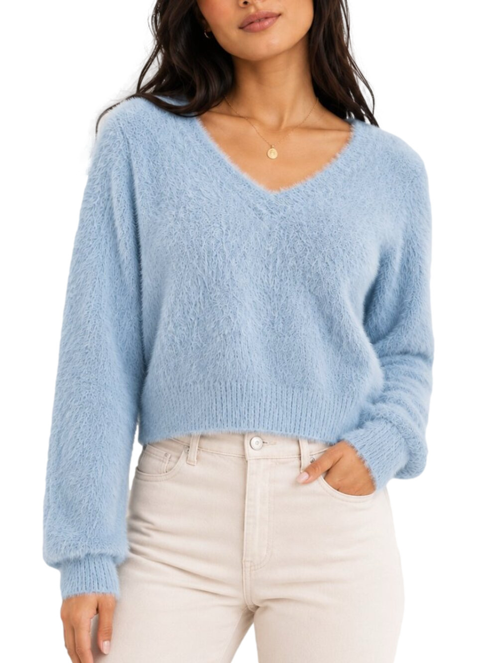 Aritzia Sunday Best Kitten V-Neck Sweater Medium
